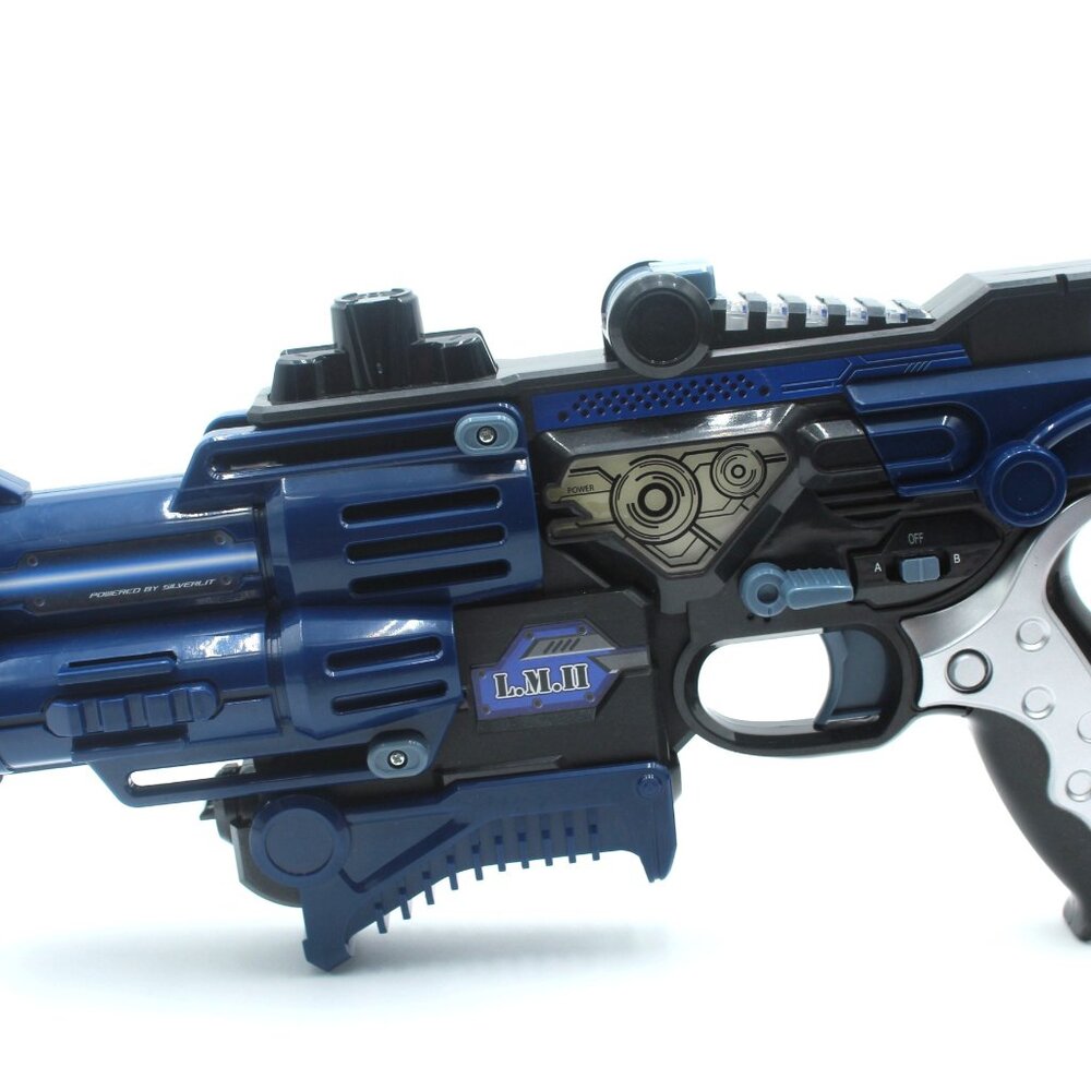 L.M.II Laser Blue Blaster Laser Tag Gun Powered by Silverlit 2012 Lights Sounds